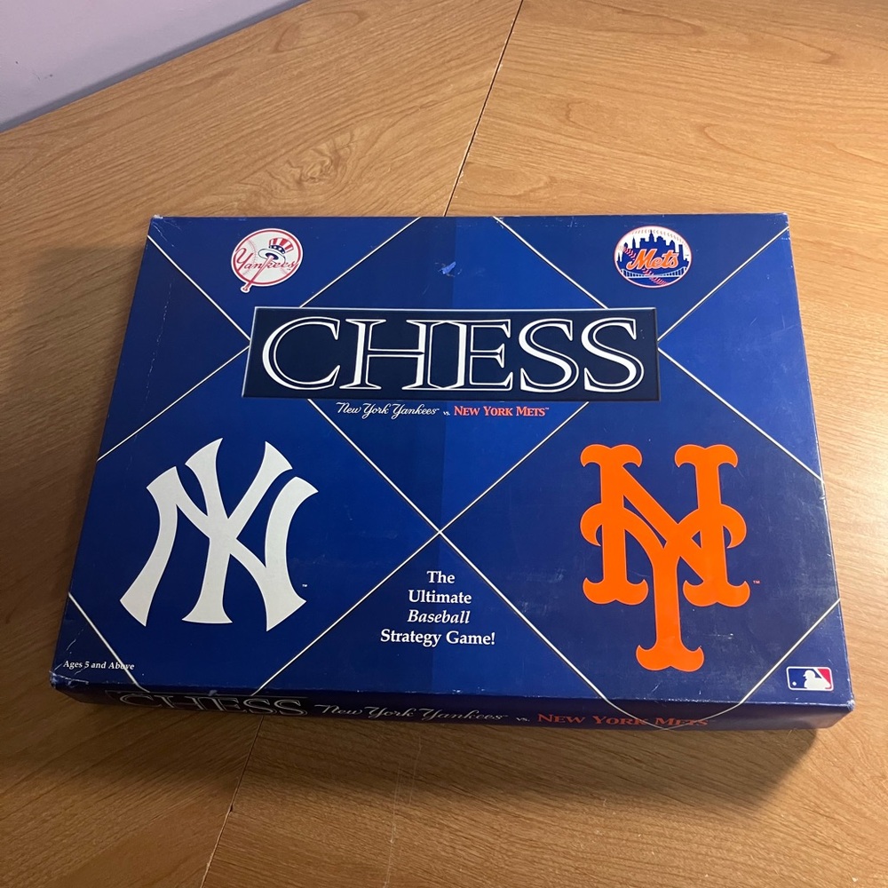 MLB Yankees and Mets Blue Chess Set SOLD